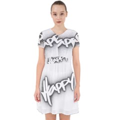 Lettering Points Creative Pen Dots Adorable In Chiffon Dress by Sapixe
