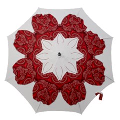 Butterfly Red Fractal Art Nature Hook Handle Umbrellas (small) by Sapixe