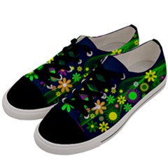 Flower Power Flowers Ornament Men s Low Top Canvas Sneakers by Sapixe