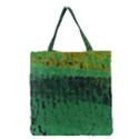 Green Fabric Textile Macro Detail Grocery Tote Bag View1