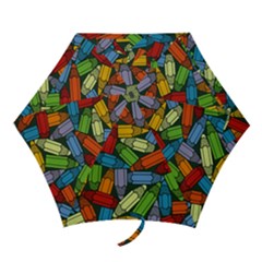 Colored Pencils Pens Paint Color Mini Folding Umbrellas by Sapixe