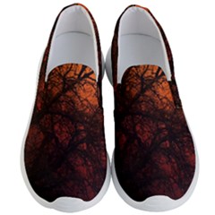 Sunset Silhouette Winter Tree Men s Lightweight Slip Ons by LoolyElzayat