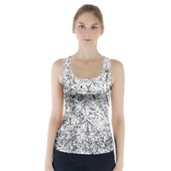 Willow Foliage Abstract Racer Back Sports Top