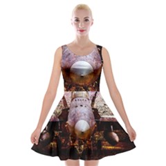 The Art Of Military Aircraft Velvet Skater Dress by FunnyCow