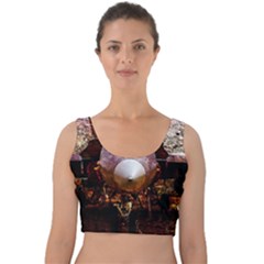 The Art Of Military Aircraft Velvet Crop Top by FunnyCow
