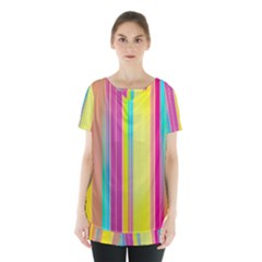 Background Colorful Abstract Skirt Hem Sports Top