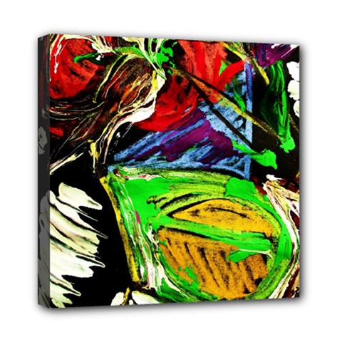 Lillies In The Terracotta Vase 1 Mini Canvas 8  X 8  by bestdesignintheworld