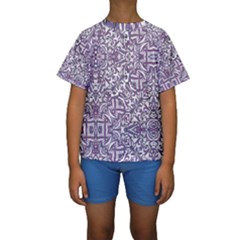 Colorful Intricate Tribal Pattern Kids  Short Sleeve Swimwear by dflcprints