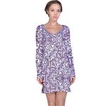 Colorful Intricate Tribal Pattern Long Sleeve Nightdress