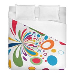 Light Circle Background Points Duvet Cover (full/ Double Size)