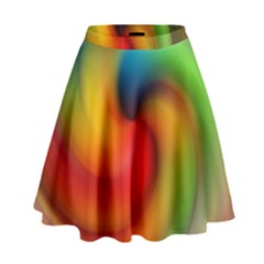 Abstract Spiral Art Creativity High Waist Skirt