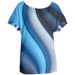 Abstract Pattern Lines Wave Women s Oversized Tee
