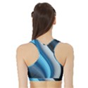 Abstract Pattern Lines Wave Sports Bra with Border View2