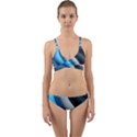 Abstract Pattern Lines Wave Wrap Around Bikini Set View1