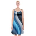 Abstract Pattern Lines Wave Spaghetti Strap Velvet Dress View1