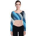 Abstract Pattern Lines Wave Velvet Crop Top View1