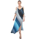 Abstract Pattern Lines Wave Maxi Chiffon Cover Up Dress View1