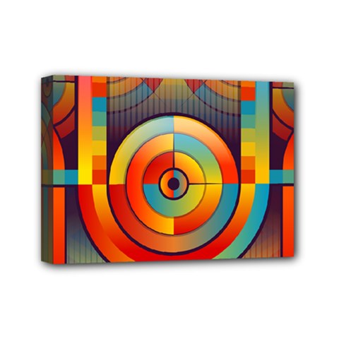 Background Colorful Abstract Mini Canvas 7  X 5 