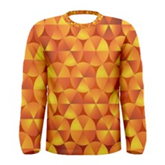 Background Triangle Circle Abstract Men s Long Sleeve Tee by Nexatart