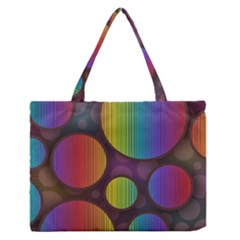 Background Colorful Abstract Circle Zipper Medium Tote Bag by Nexatart