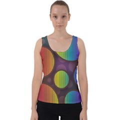 Background Colorful Abstract Circle Velvet Tank Top