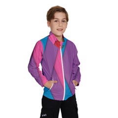 Abstract Background Colorful Strips Windbreaker (kids) by Nexatart