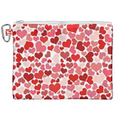 Abstract Background Decoration Hearts Love Canvas Cosmetic Bag (xxl) by Nexatart