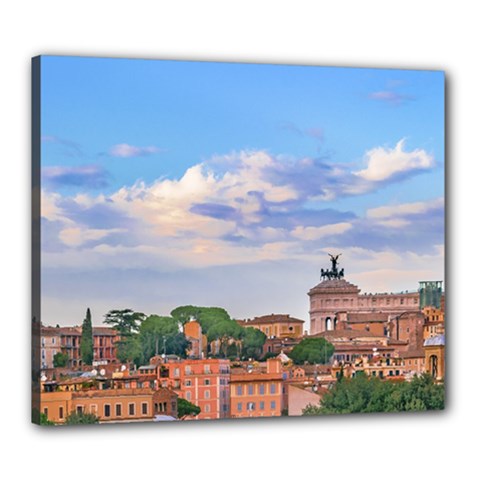 Aerial View Rome Cityscape Canvas 24  X 20  by dflcprints