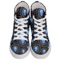 Background Abstract Glossy Blue Women s Hi-Top Skate Sneakers View1