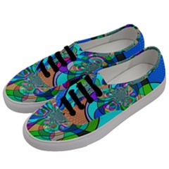 Retro Wave Background Pattern Men s Classic Low Top Sneakers