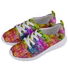Color Abstract Artifact Pixel Women s Lightweight Sports Shoes