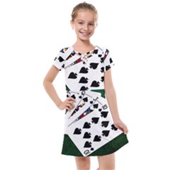 Poker Hands   Royal Flush Spades Kids  Cross Web Dress by FunnyCow