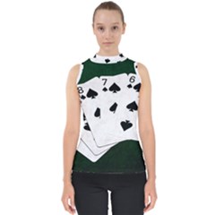 Poker Hands Straight Flush Spades Shell Top by FunnyCow