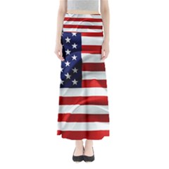 American Usa Flag Full Length Maxi Skirt by FunnyCow