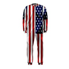 American Usa Flag Vertical Onepiece Jumpsuit (kids) by FunnyCow