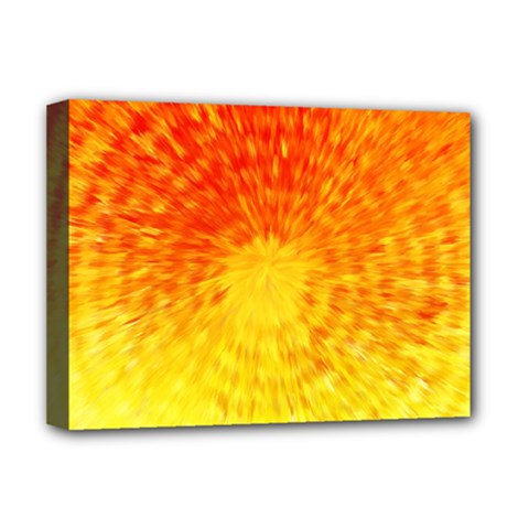 Abstract Explosion Blow Up Circle Deluxe Canvas 16  X 12  