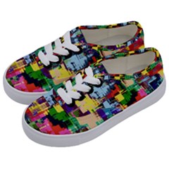 Color Abstract Background Textures Kids  Classic Low Top Sneakers