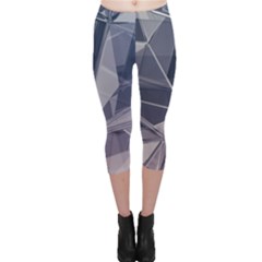 Abstract Background Abstract Minimal Capri Leggings 