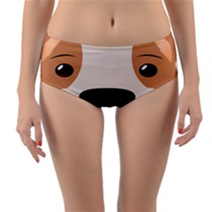 Dog Animal Boxer Family House Pet Reversible Mid-waist Bikini Bottoms by Sapixe