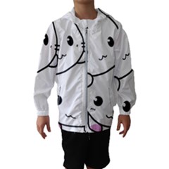 Kitty Cuddling Cat Kitten Feline Hooded Windbreaker (kids) by Sapixe