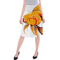Goldfish Fish Tank Water Tropical Midi Beach Skirt by Sapixe