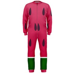 Watermelon Fruit Summer Red Fresh Onepiece Jumpsuit (men)  by Nexatart