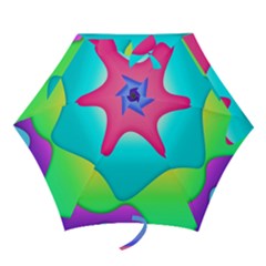 Lines Curves Colors Geometric Lines Mini Folding Umbrellas by Nexatart