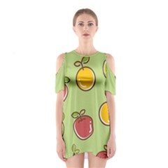 Seamless Pattern Healthy Fruit Shoulder Cutout One Piece