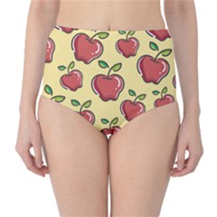 Seamless Pattern Healthy Fruit Classic High-waist Bikini Bottoms by Nexatart