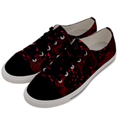 Seamless Dark Burgundy Red Seamless Tiny Florals Men s Low Top Canvas Sneakers by flipstylezfashionsLLC