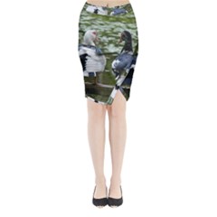 Muscovy Ducks At The Pond Midi Wrap Pencil Skirt by IIPhotographyAndDesigns