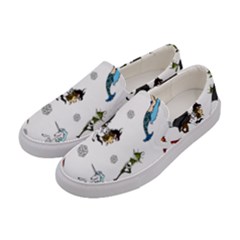 Dundgeon And Dragons Dice And Creatures Women s Canvas Slip Ons by IIPhotographyAndDesigns