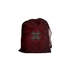 Decorative Celtic Knot On Dark Vintage Background Drawstring Pouches (small)  by FantasyWorld7