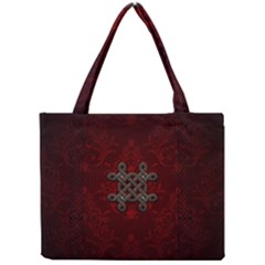 Decorative Celtic Knot On Dark Vintage Background Mini Tote Bag by FantasyWorld7